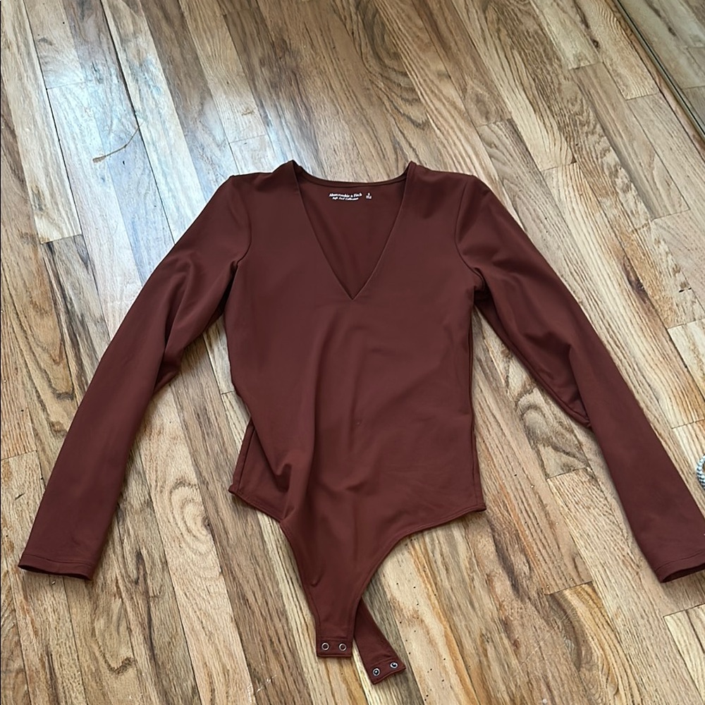 Abercrombie & Fitch Rust V-Neck Bodysuit